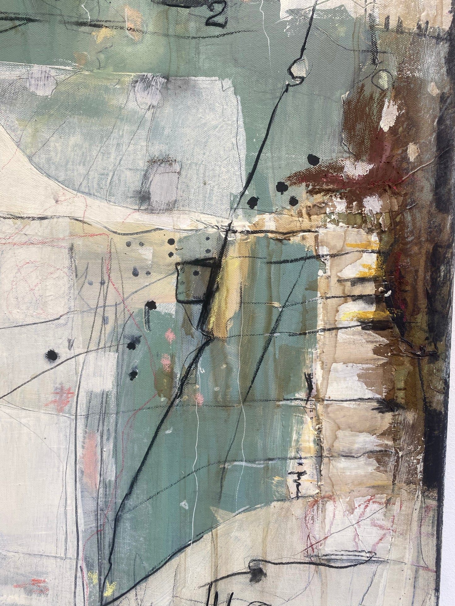 untitled - acrylics and mixed media on canvas 100 x 100 x 4,5cm