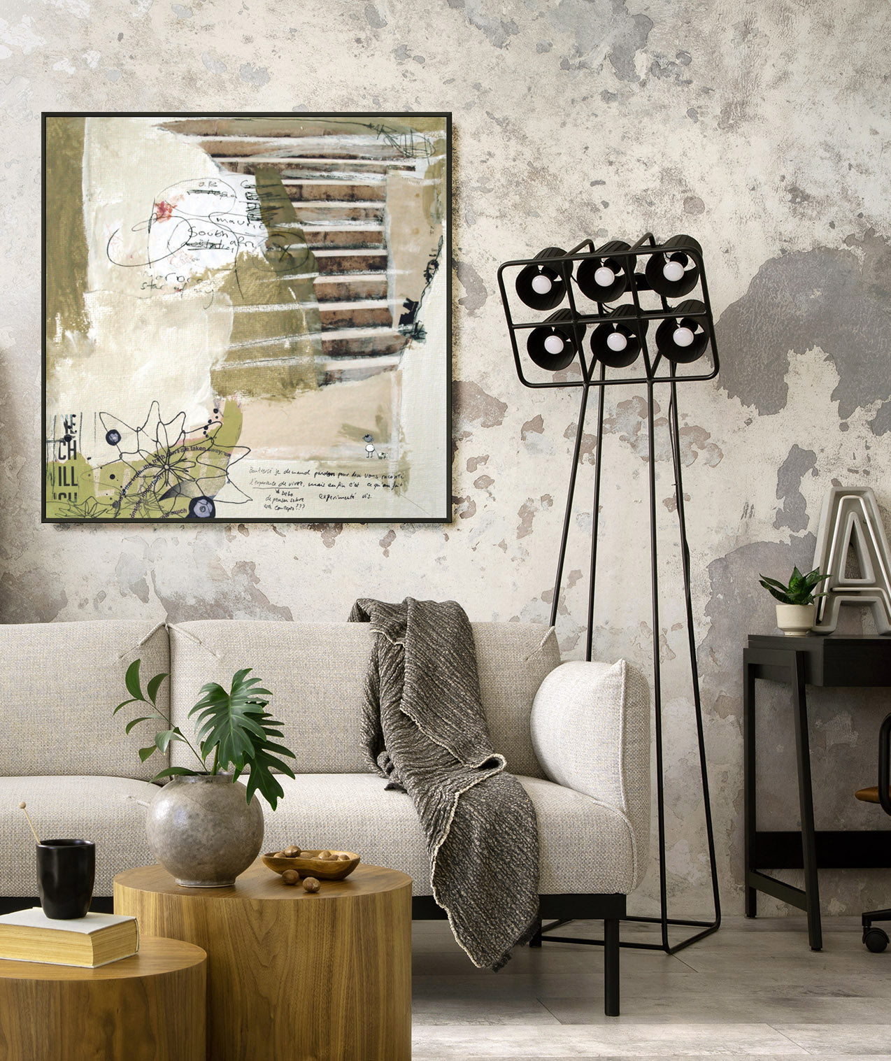 Monx #113 Poster mit Metallrahmen 70x70 cm