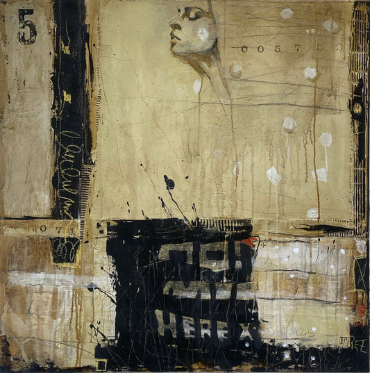 untitled  -  acrylics and mixed media on canvas 100 x 100 x 4,5cm