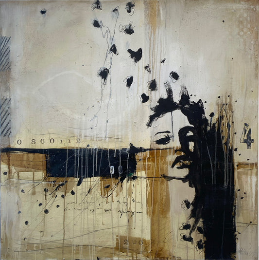 untitled  -  acrylics and mixed media on canvas 100 x 100 x 4,5cm