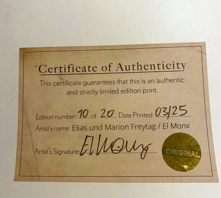 El Monx "Guitar" 50x50cm - Fine Art Print Limited Edition of 20