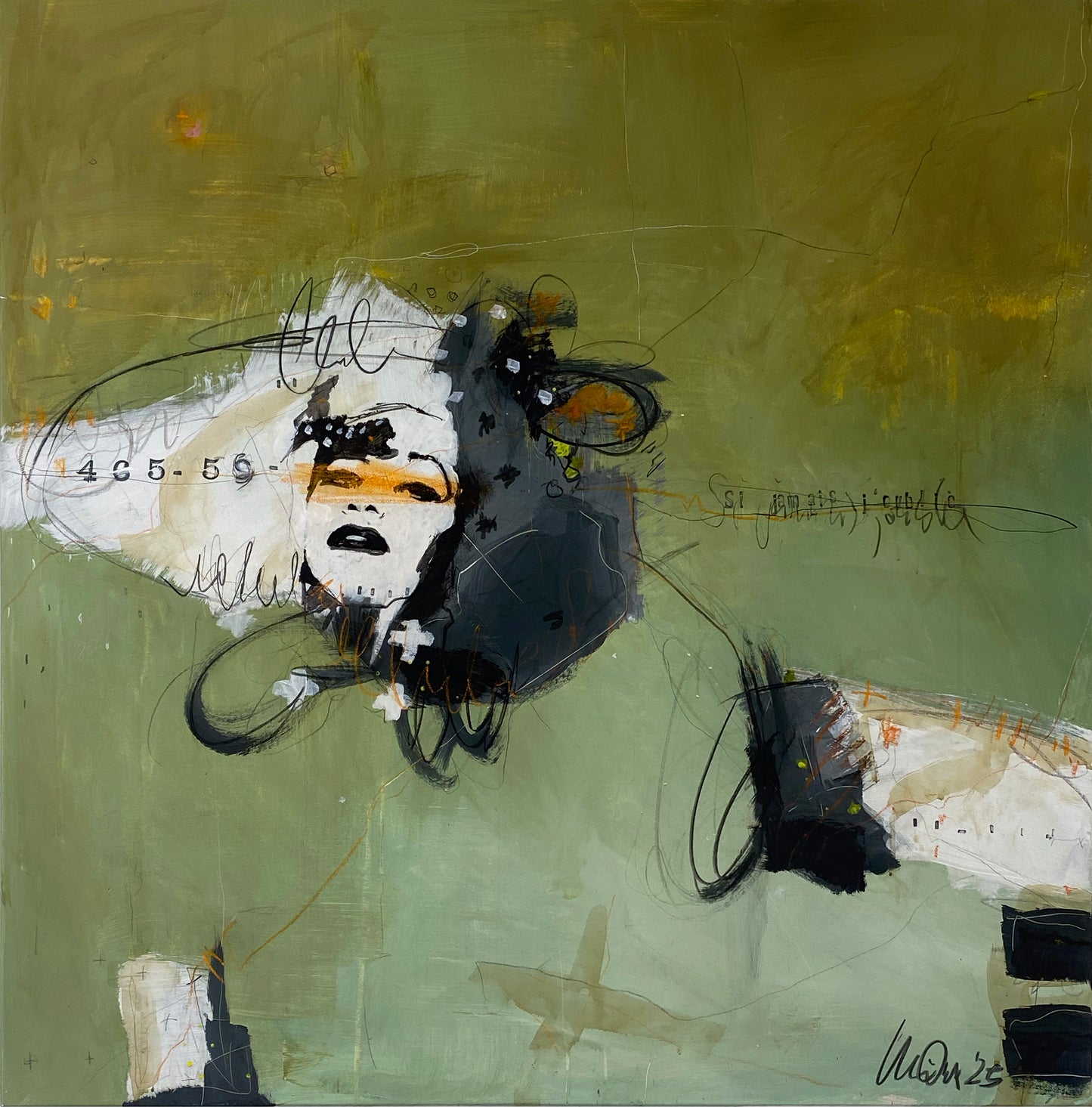 untitled  -  acrylics and mixed media on canvas 100 x 100 x 4,5cm