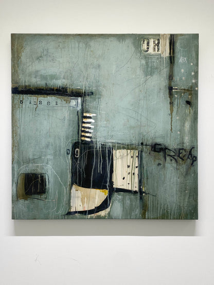 untitled  -  acrylics and mixed media on canvas 100 x 100 x 4,5cm