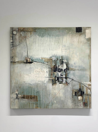 untitled  -  acrylics and mixed media on canvas 100 x 100 x 4,5cm