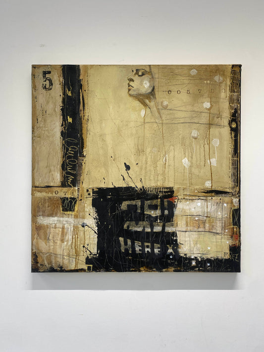 untitled  -  acrylics and mixed media on canvas 100 x 100 x 4,5cm