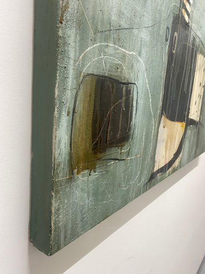 untitled  -  acrylics and mixed media on canvas 100 x 100 x 4,5cm