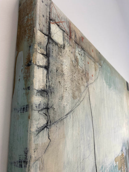 untitled  -  acrylics and mixed media on canvas 100 x 100 x 4,5cm