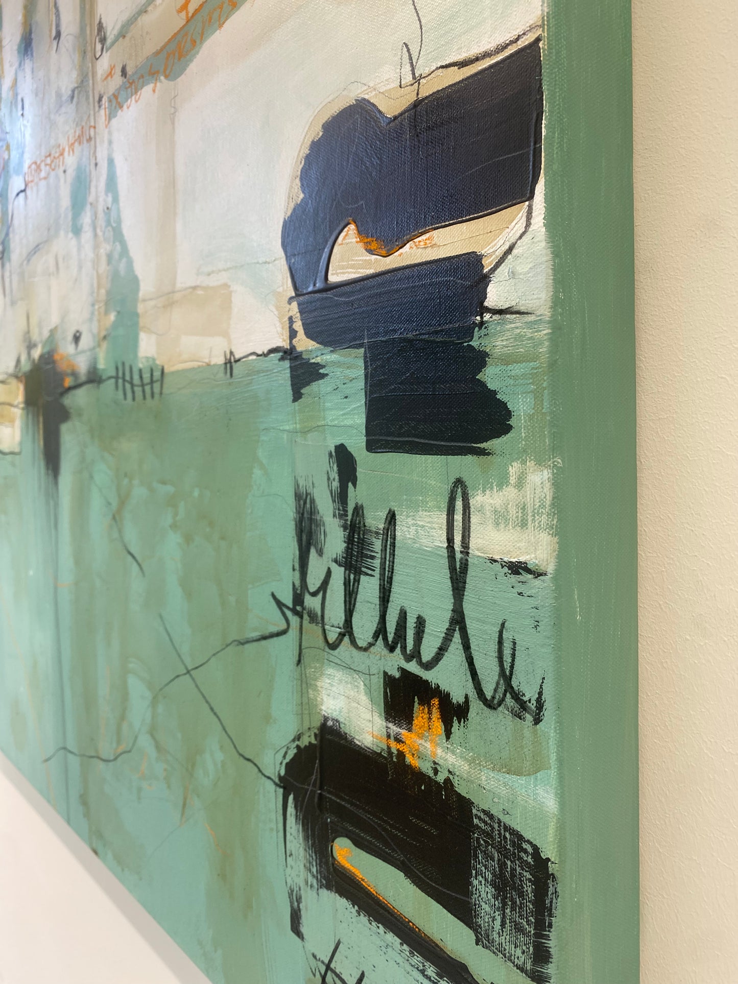 untitled  -  acrylics and mixed media on canvas 100 x 100 x 4,5cm