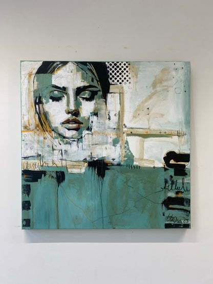 untitled  -  acrylics and mixed media on canvas 100 x 100 x 4,5cm